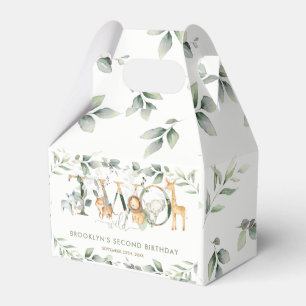 Ballotins Chic Jungle Animaux Verdure 2e anniversaire Deux s