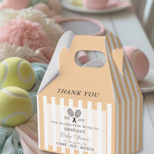 Ballotins Chic Orange Stripes Tennis Baby shower Merci