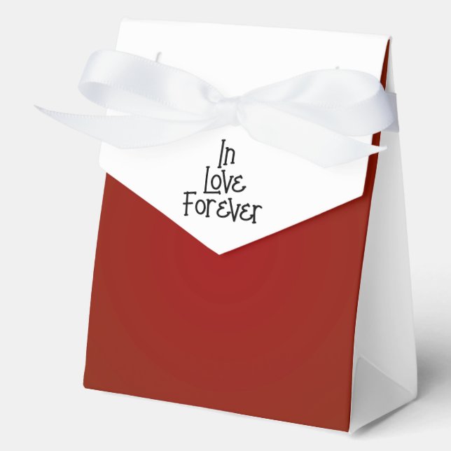 Ballotins Chic rouge et blanc>Boîte de mariage de préférence (Recto)