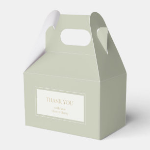 Ballotins Chic Sage Green Merci boîte de mariage Favor