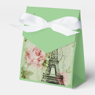 Ballotins chic tour de paris fleuris rose à la menthe de pr