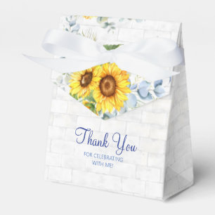Ballotins Chic Tournesol Mur brique Floral Anniversaire