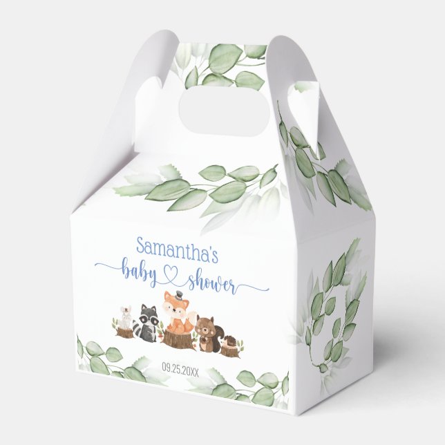 Ballotins Chic Woodland Animal Baby Boy Ballotin douche garç (Verso)