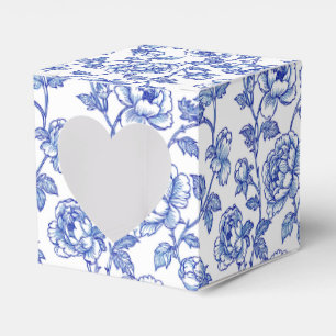 Ballotins Chinoisserie florale bleue et blanche Fleurs