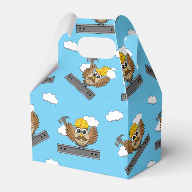 Ballotins Chouette ouvrière de construction mignonne avec de (Verso)