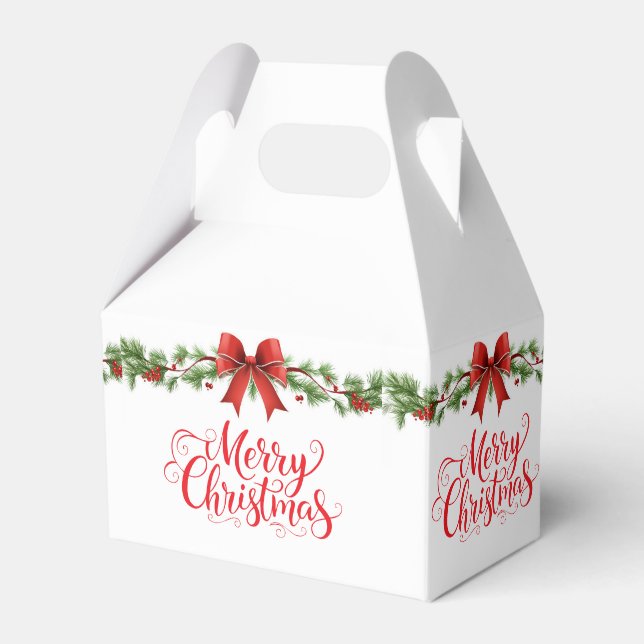 Ballotins Christmas Merry Christmas Garland Favor Gift Box (Verso)
