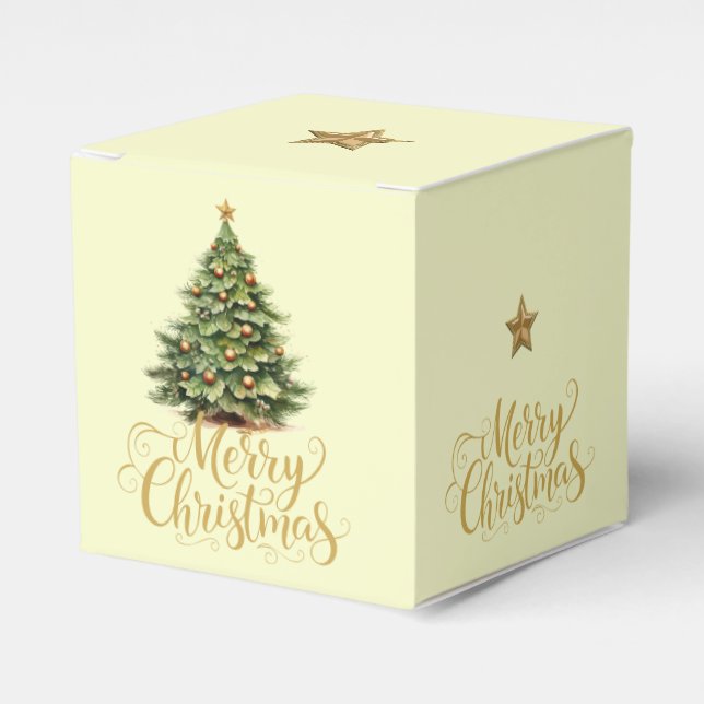 Ballotins Christmas Merry Christmas Tree Favor Gift Box (Verso)