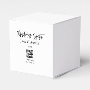 Ballotins Christmas Spirit mariage nom du couple QR date de