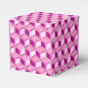 Ballotins Chrome 3-d boîtes - fuchsia rose