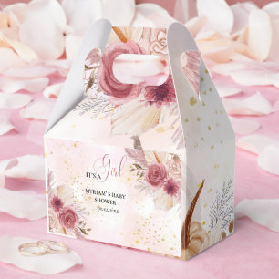Ballotins Chute rose Citrouille Floral Fille Baby shower Fav