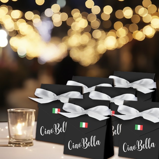 Ballotins Ciao Bella Écriture Élégante Italienne Noir (Créateur téléchargé)