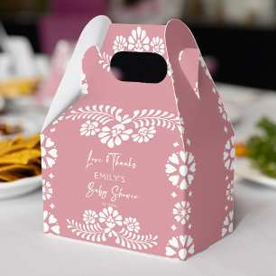 Ballotins Cielito lindo baby shower rose poussiéreux en fave
