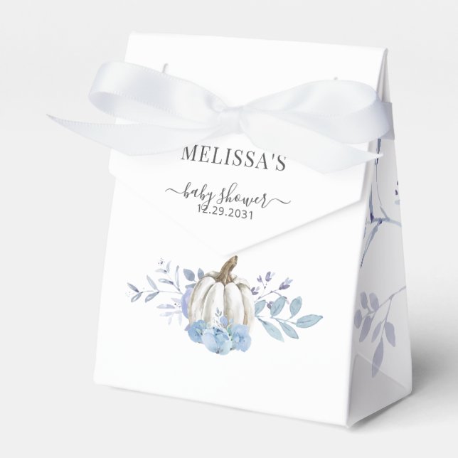 Ballotins Citrouille Blue Lilac Floral Boys Baby shower (Verso)