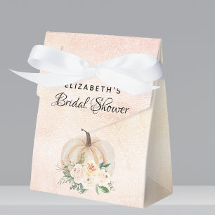 Ballotins Citrouille de douche nuptiale crème rose or