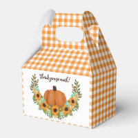Citrouille et Tournesols Vichy Orange Merci