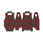 Clan vert et rouge Stewart Plaid Favor boîte cadea