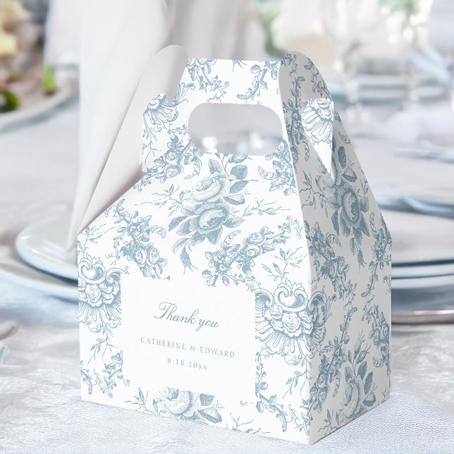 Ballotins Classic Elegant Bleu et Blanc Floral Toile (Créateur téléchargé)