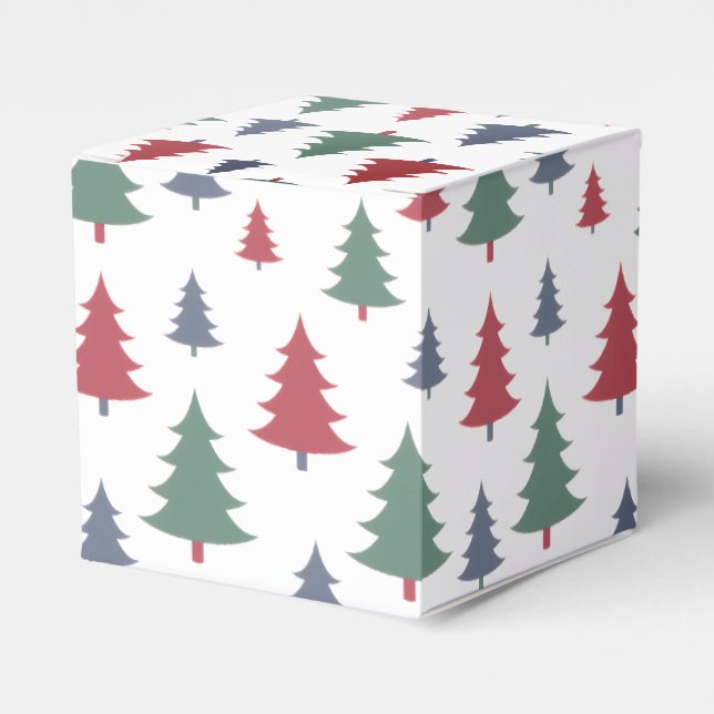 Ballotins Classic Festive Holiday Green & Brown Pine Trees (Verso)