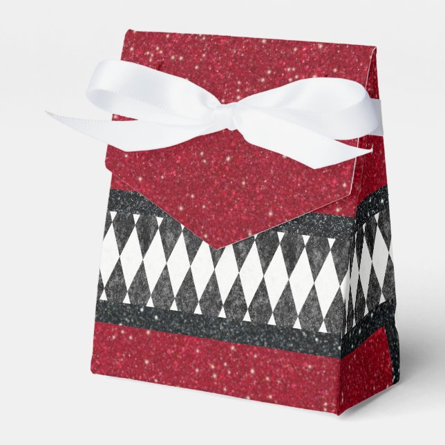 Ballotins Classic noir blanc rouge arlequin Jacquard diamant (Verso)