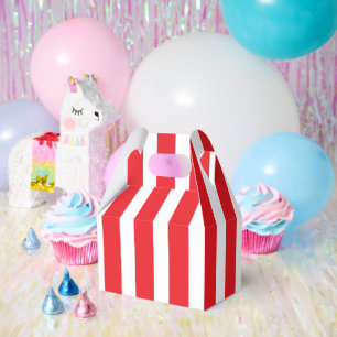 Ballotins Classique Grand Coffret à Pignon Rayé Rouge Clair 