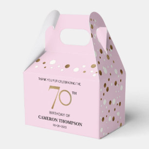 Ballotins Classy Confetti Or rose 70e anniversaire