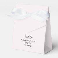 Classy Simple Champagne PInk Wedding Boîte de Fave