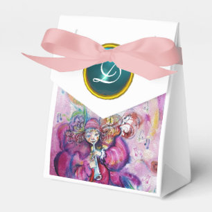 BALLOTINS CLOWN MUSICAL ROSE PÂLE BLEU TEAL GEMME PIERRE MON