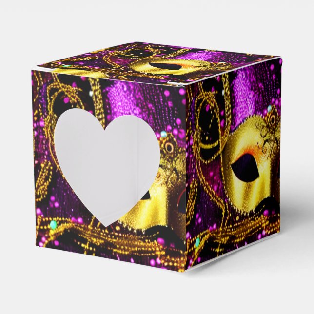 Ballotins Coeur élégant en masque or (Verso)