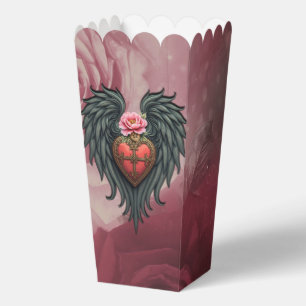 Ballotins Coeur gothique avec Fleur et Ailes.