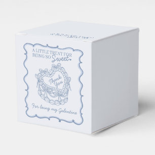 Ballotins Cœur Rétro Ruban Bleu Gâteau Coquette Galentines