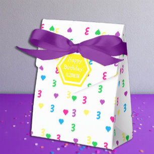 Ballotins Coeurs arc-en-ciel 3e anniversaire