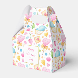 Ballotins Coeurs et cupcakes Motif d'aquarelle