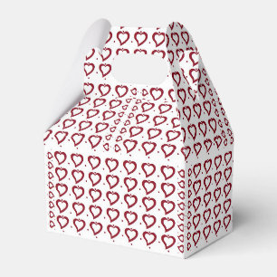 Ballotins Cœurs & Petits Points Design Chic Rouge & Blanc