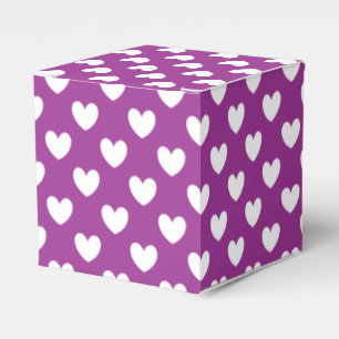 Ballotins Coeurs polka blanc sur Cactus violet Fleur violet