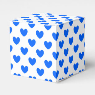 Ballotins Coeurs polka bleu sur blanc