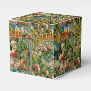 Ballotins Collage de Noël victorien du Père Noël Antique