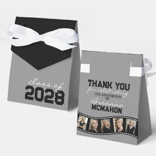 Ballotins Collage photo gris et noir Ballotin de bande de fi