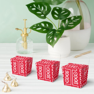 Ballotins Conception de mud cloth moderne rouge et blanc Afr