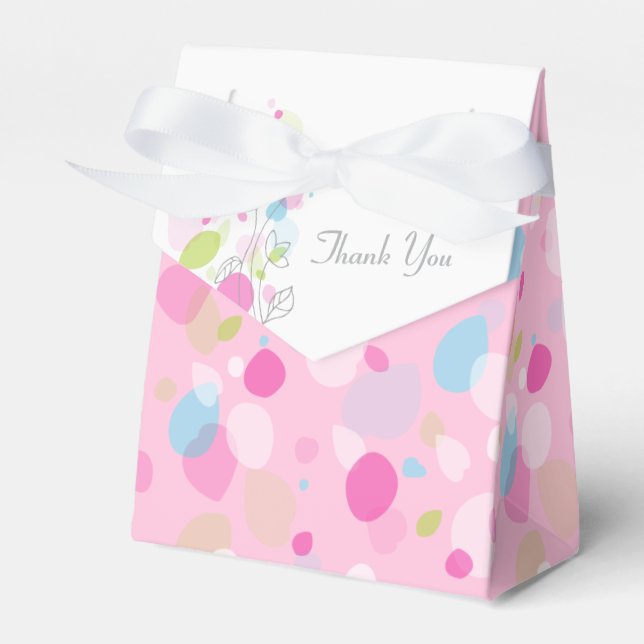 Ballotins Confetti fleurs pétales merci boîte de faveur mari (Verso)