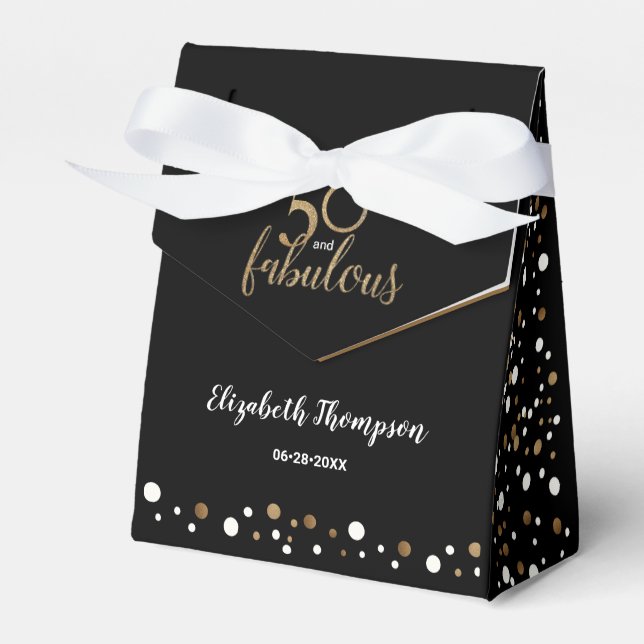Ballotins Confetti personnalisé 50 & fabuleux Anniversaire O (Verso)