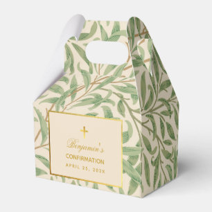 Ballotins Confirmation Feuilles Vertes Foliage Faux Or