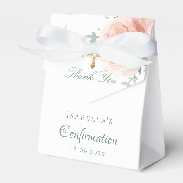 Ballotins Confirmation rose rose rose rose floral fille merc (Verso)