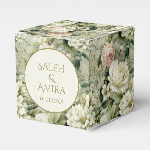 Ballotins Cookies à sucre Mariage blanc et vert