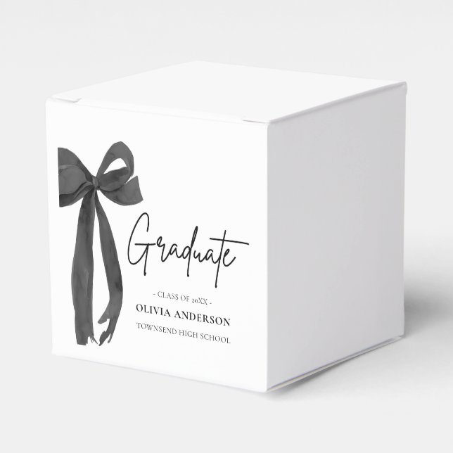 Ballotins Coquette Black Bow moderne Graduate Graduate (Verso)