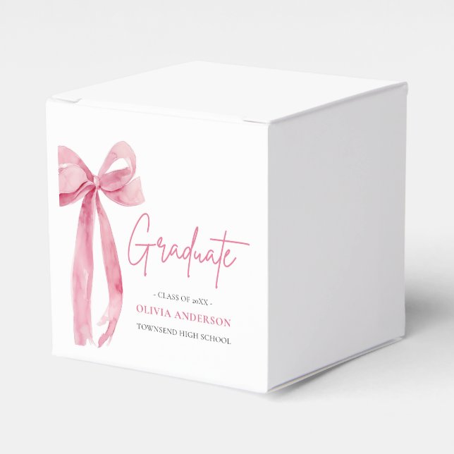 Ballotins Coquette de la botte rose moderne Graduate Graduat (Verso)