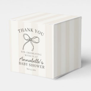 Ballotins Coquette noire Bow Baby shower beige Dessert