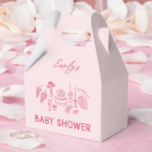 Ballotins Coquette rose baby shower à main moderne