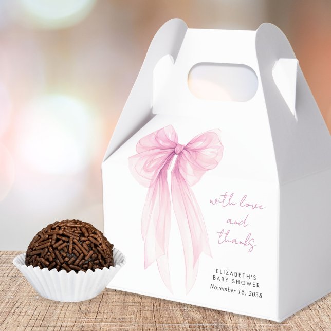 Ballotins Coquette rose Bow Baby Girl Douche Merci (Créateur téléchargé)