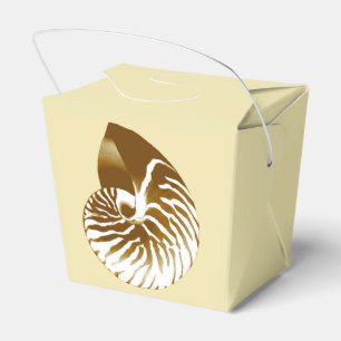 Ballotins Coquille de nautile - marron, blanc et beige