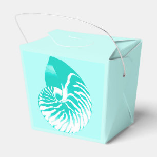 Ballotins Coquille de Nautilus - turquoise, aqua et blanc